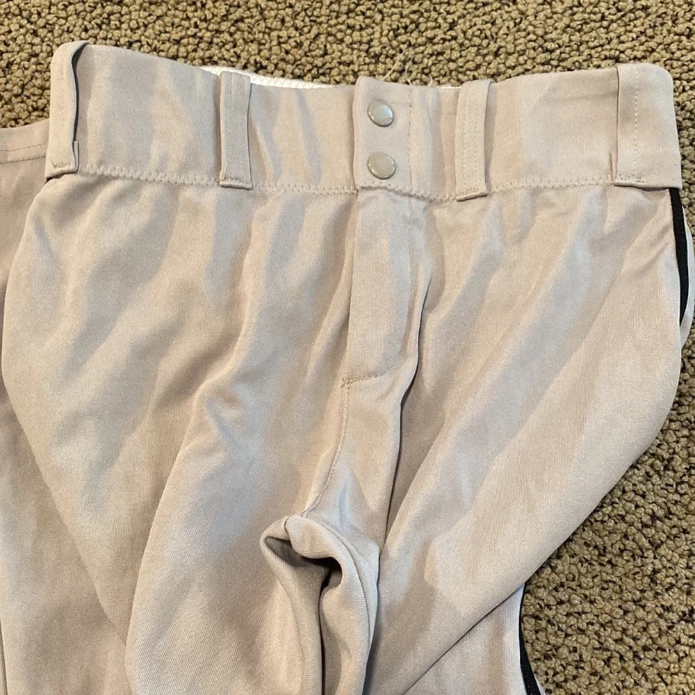 Alleson Gray Baseball Pants Size Youth Large in EUC